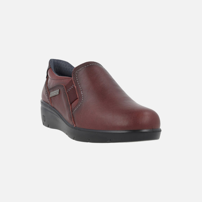 Comfort leather shoes with elastics and Waterproof membrane