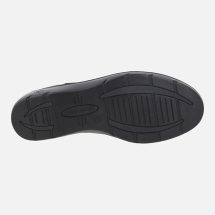 Zapatos confort de piel con elásticos y membrana Waterproof
