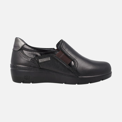 Zapatos confort de piel con elásticos y membrana Waterproof