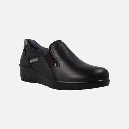 Zapatos confort de piel con elásticos y membrana Waterproof