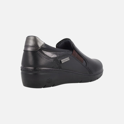 Zapatos confort de piel con elásticos y membrana Waterproof