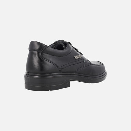 Classic black men's shoes with Waterproof membrane