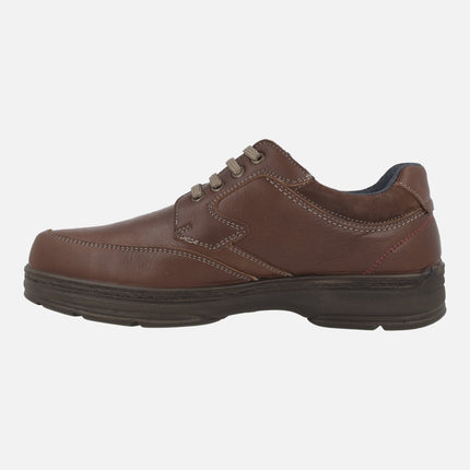 Zapatos marrones de piel para hombre con membrana Waterproof