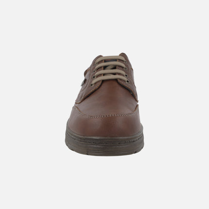 Zapatos marrones de piel para hombre con membrana Waterproof