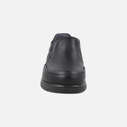 Mocasines negros de piel para hombre con membrana Waterproof