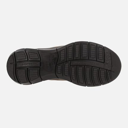 Botas de cordones para hombre en piel nobuck con membrana impermeable