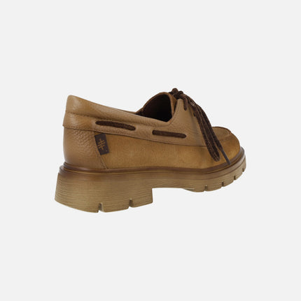 Zapatos náuticos de suela gruesa con adorno de moneda