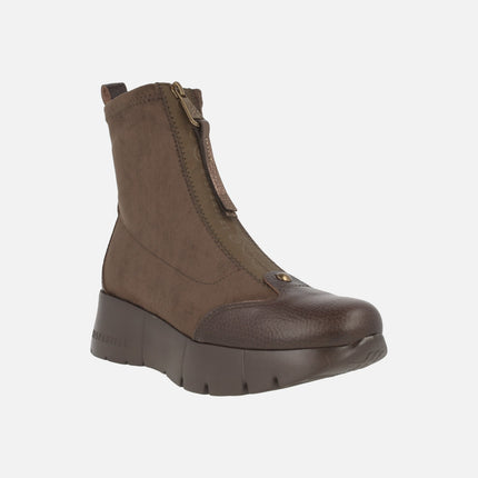 Montana women's ankle boots with central zipper