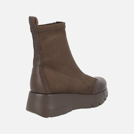 Montana women's ankle boots with central zipper