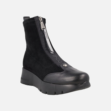 Montana women's ankle boots with central zipper