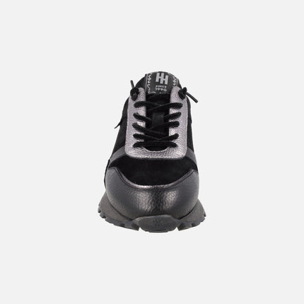 Combined Oregon sneakers in Black / Lead