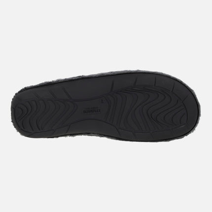 Zapatillas de casa cerradas para hombre en tejido estampado a cuadros