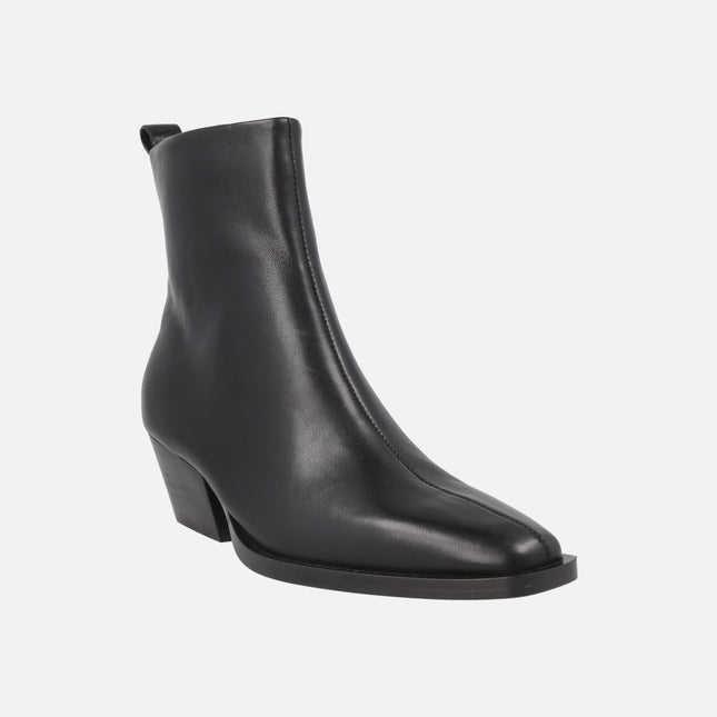 Botines negros de piel para mujer AFT JERSEY