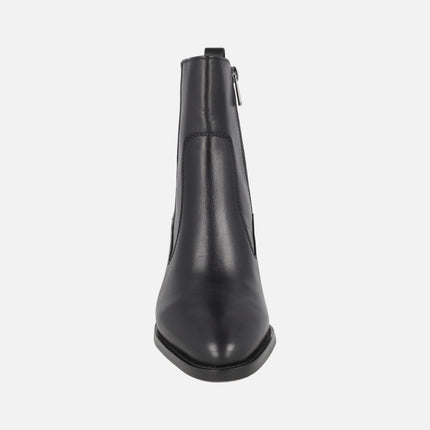 Botines de tacón para mujer AFT Nevada en piel negra