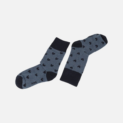 Women's two-tone socks with chicken print, one size 36-41