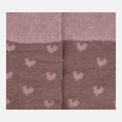 Women's two-tone socks with chicken print, one size 36-41
