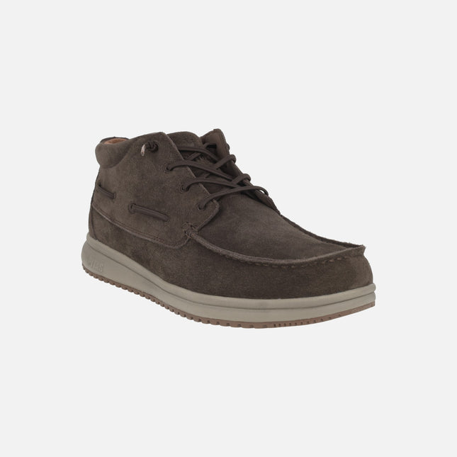 Botas Timor suede para hombre en serraje hidrofugado marrón