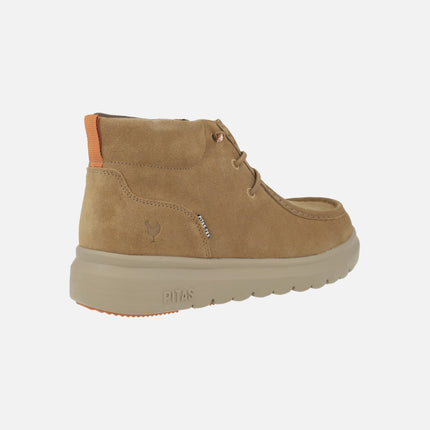 OLVERA boots for men in suede leather with PITAS-TEX waterproof membrane