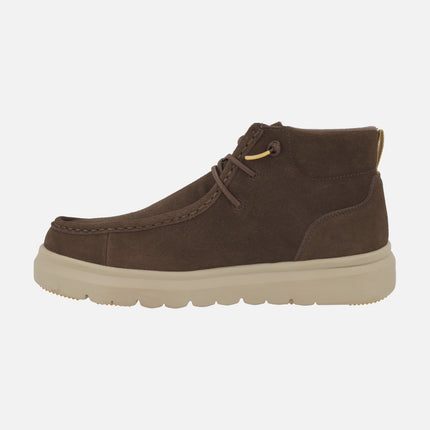 OLVERA boots for men in suede leather with PITAS-TEX waterproof membrane