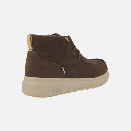 OLVERA boots for men in suede leather with PITAS-TEX waterproof membrane