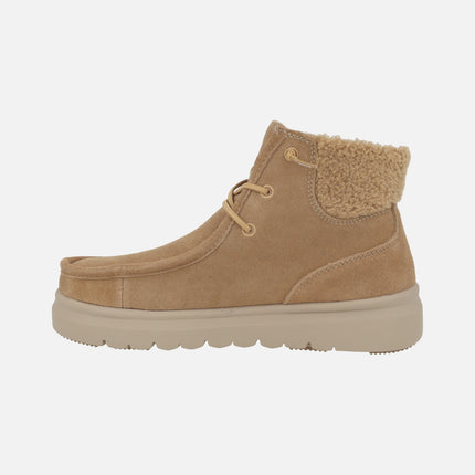 BERNA boots for women in suede with elastic laces