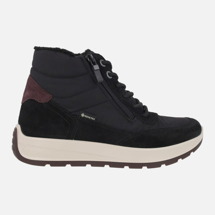 Botines de cordones y cremallera para mujer con membrana Gore-tex