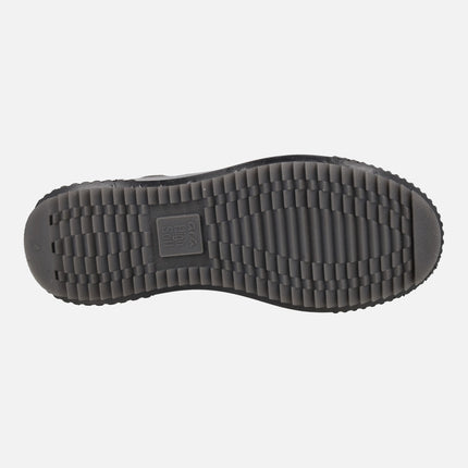 Botines negros para mujer en tejido acolchado con doble cremallera y membrana GORE-TEX