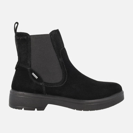 Botines estilo chelsea en piel serraje con membrana GORE-TEX