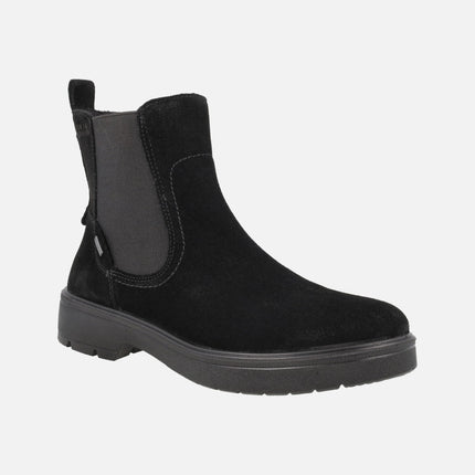 Botines estilo chelsea en piel serraje con membrana GORE-TEX