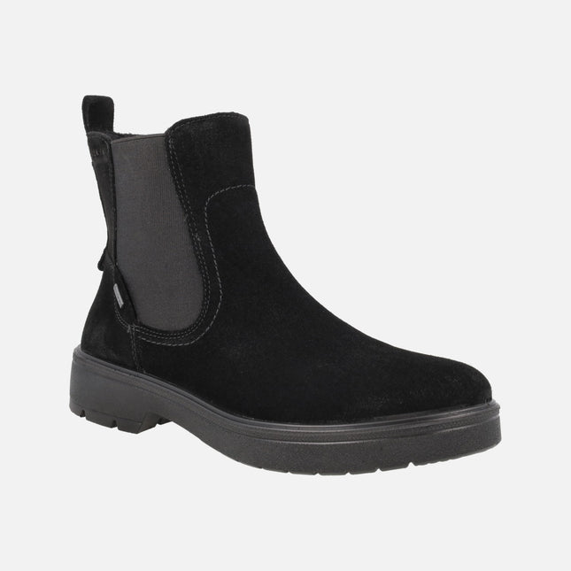 Botines estilo chelsea en piel serraje con membrana GORE-TEX