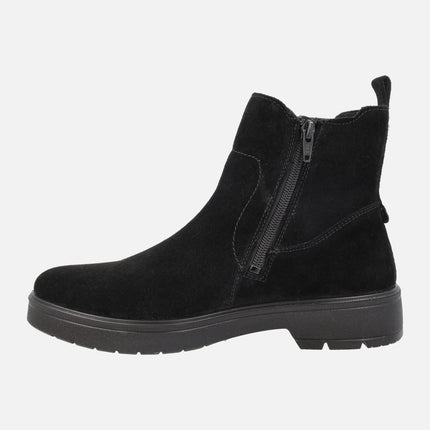 Botines estilo chelsea en piel serraje con membrana GORE-TEX