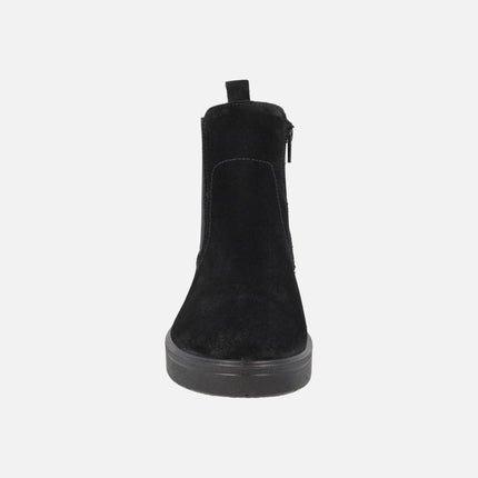 Botines estilo chelsea en piel serraje con membrana GORE-TEX