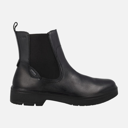 Botines estilo chelsea en piel negra con membrana GORE-TEX