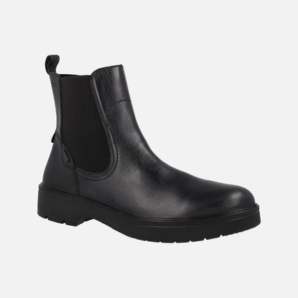 Botines estilo chelsea en piel negra con membrana GORE-TEX
