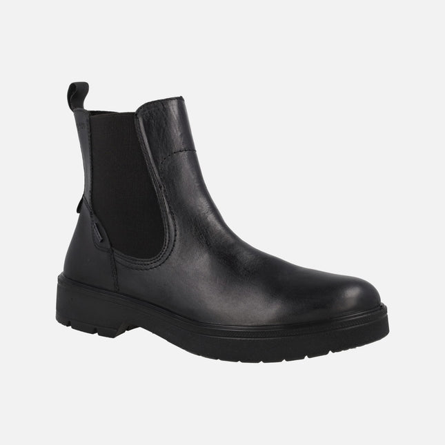 Botines estilo chelsea en piel negra con membrana GORE-TEX