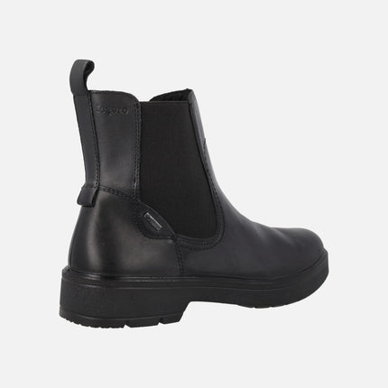 Botines estilo chelsea en piel negra con membrana GORE-TEX