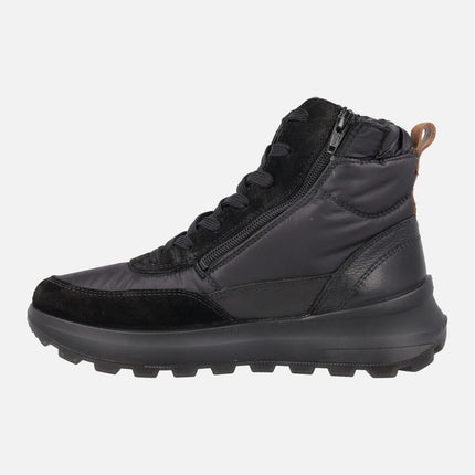 Black women's ankle boots with GORE-TEX waterproof membrane