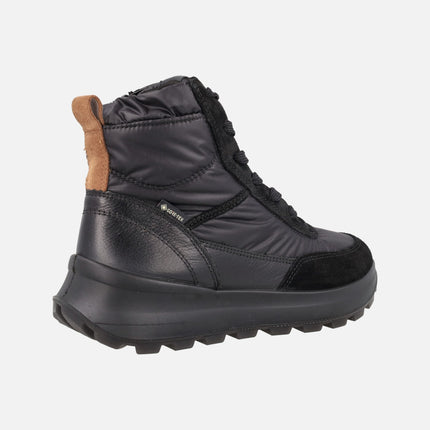 Black women's ankle boots with GORE-TEX waterproof membrane