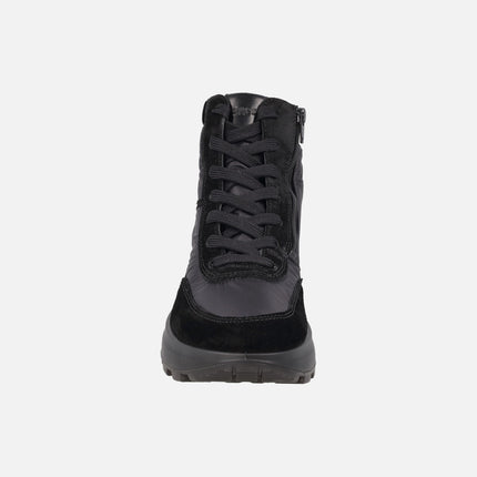 Black women's ankle boots with GORE-TEX waterproof membrane