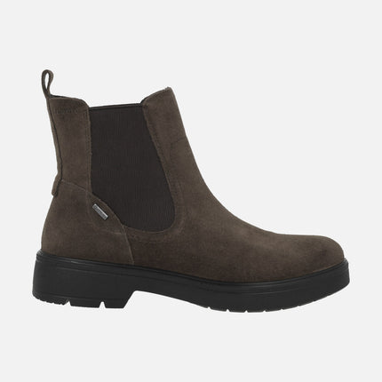 Chelsea style ankle boots in brown suede with GORE-TEX membrane