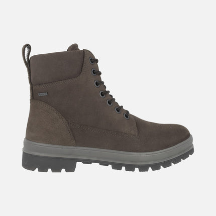 Botas de cordones y cremallera para hombre en piel nobuck con membrana GORE-TEX