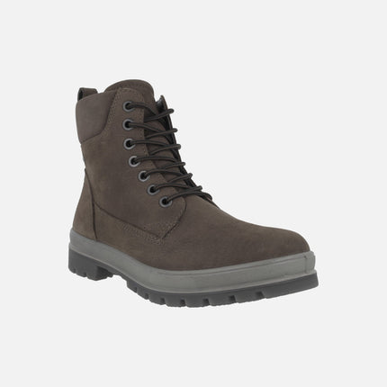 Botas de cordones y cremallera para hombre en piel nobuck con membrana GORE-TEX