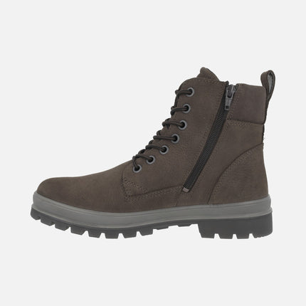 Botas de cordones y cremallera para hombre en piel nobuck con membrana GORE-TEX