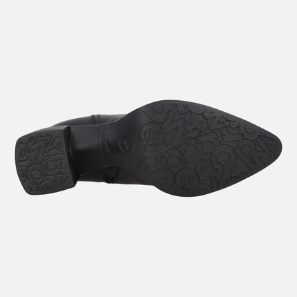 Black Vera 01 leather ankle boots with extra light sole