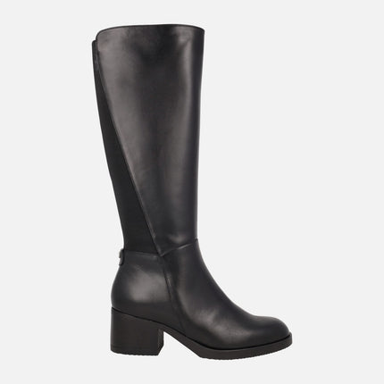 Heeled and high-top boots in black combination Santafe 62