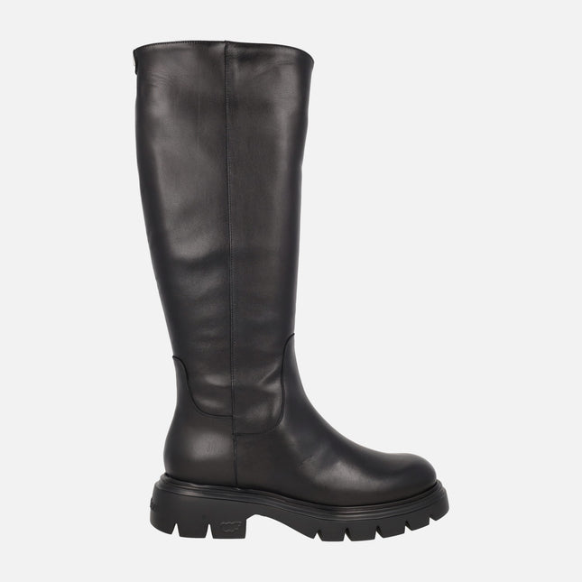 Botas altas Bones 17 en piel negra
