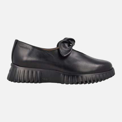 Mary jane style leather shoes with bow FlexFly 21