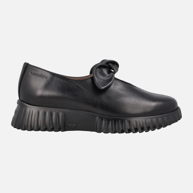 Mary jane style leather shoes with bow FlexFly 21