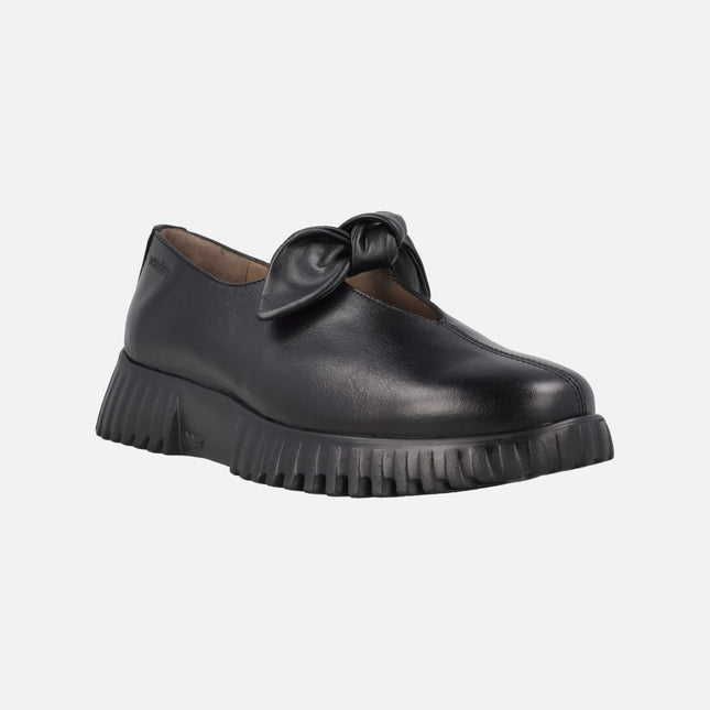 Mary jane style leather shoes with bow FlexFly 21