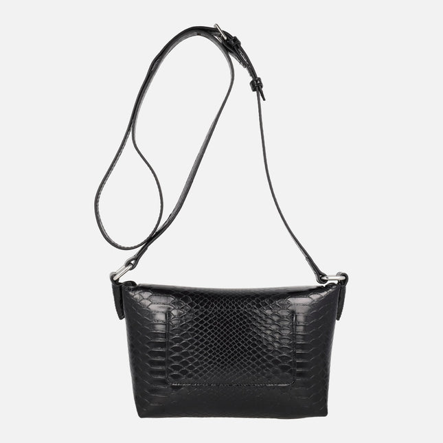 Bolsos bandolera Wonders NIMA en print serpiente negro